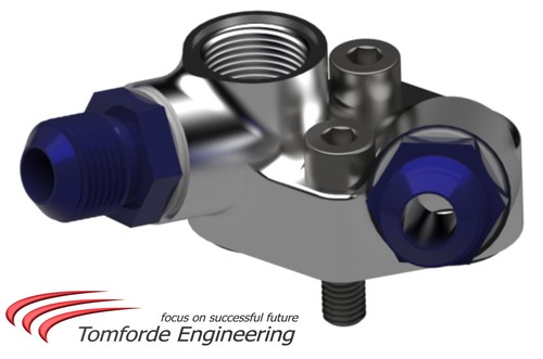 Oil cooler connection oil