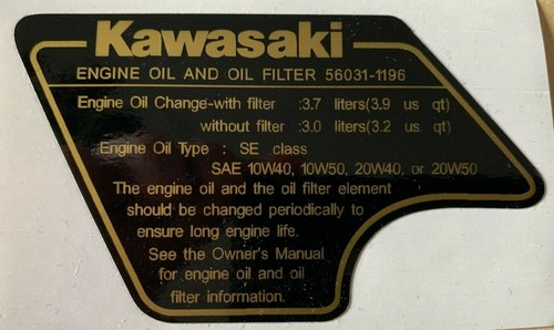 Kawasaki z1100r kz1100r oil - kawasaki,
